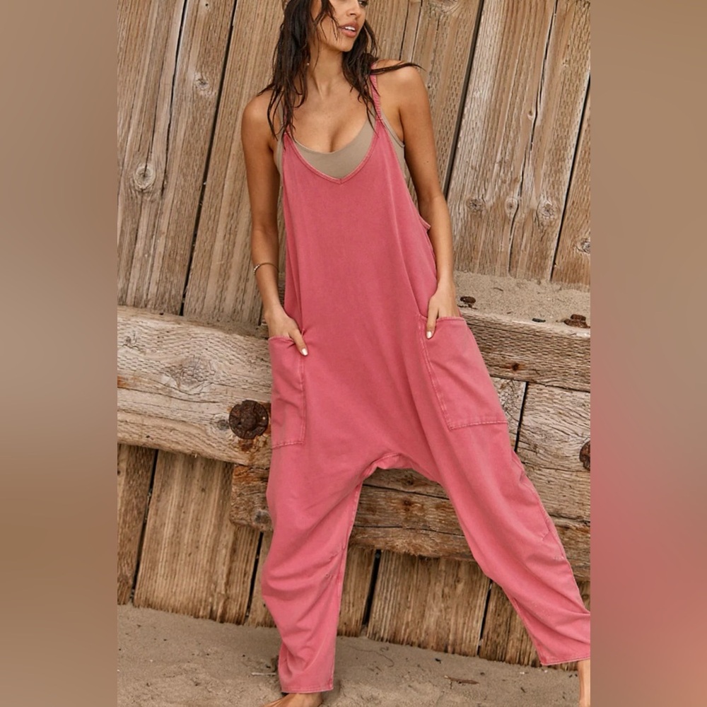 Free People Hot Shot Onesie Lovestruck Pink Small NWOT